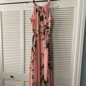 Floral Maxi Dress. Eliza J. Size 2. No alterations. Thin gold belt.